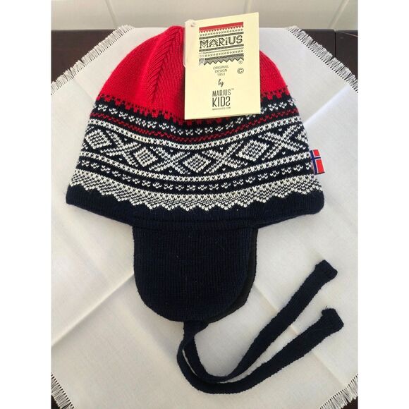 New With Tags Marius Kids 1-2 Yrs 50% Wool 50% Acrylic Trapper Hat - Picture 1 of 7